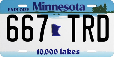 MN license plate 667TRD