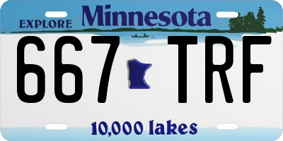 MN license plate 667TRF