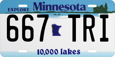 MN license plate 667TRI