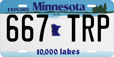 MN license plate 667TRP