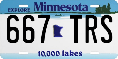 MN license plate 667TRS