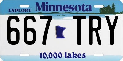 MN license plate 667TRY