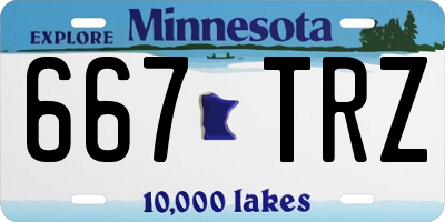 MN license plate 667TRZ