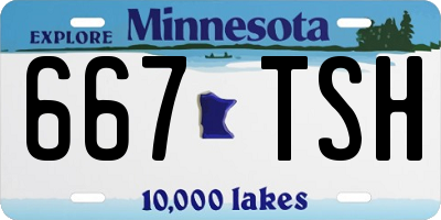 MN license plate 667TSH