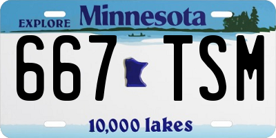 MN license plate 667TSM