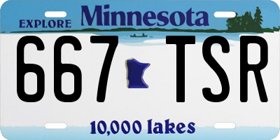 MN license plate 667TSR