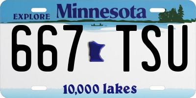 MN license plate 667TSU