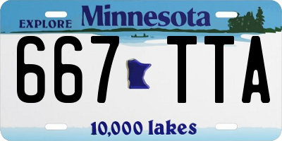 MN license plate 667TTA