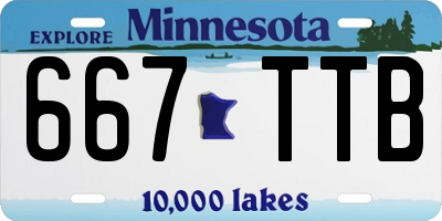 MN license plate 667TTB