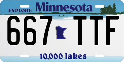 MN license plate 667TTF