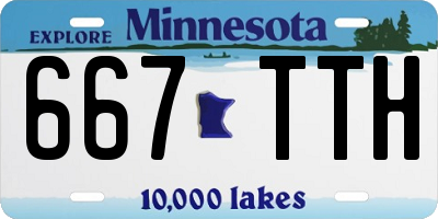 MN license plate 667TTH
