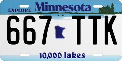 MN license plate 667TTK