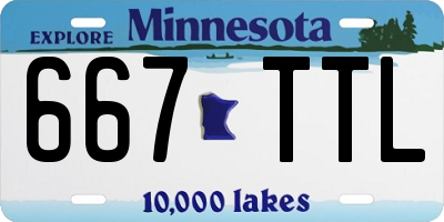 MN license plate 667TTL