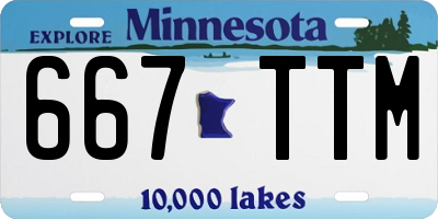 MN license plate 667TTM