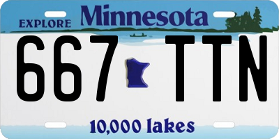 MN license plate 667TTN