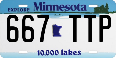 MN license plate 667TTP