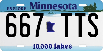 MN license plate 667TTS