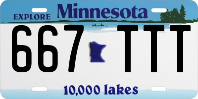 MN license plate 667TTT