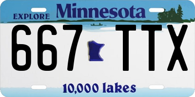 MN license plate 667TTX