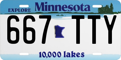 MN license plate 667TTY