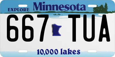 MN license plate 667TUA
