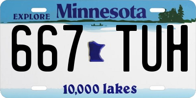 MN license plate 667TUH
