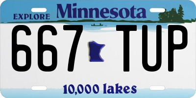 MN license plate 667TUP