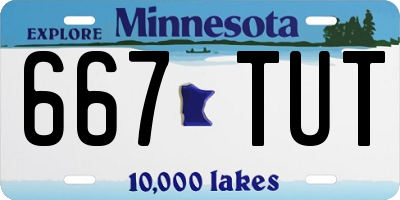 MN license plate 667TUT