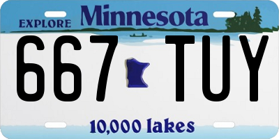 MN license plate 667TUY