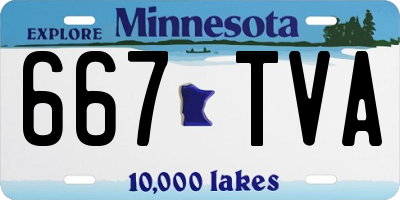 MN license plate 667TVA