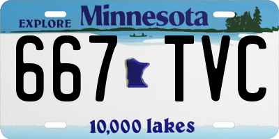 MN license plate 667TVC