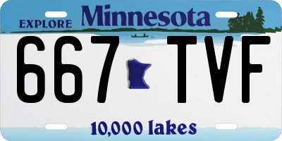 MN license plate 667TVF