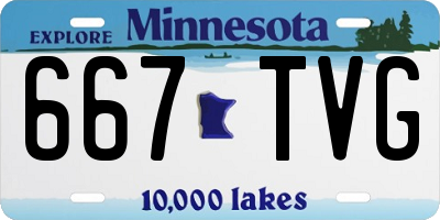 MN license plate 667TVG