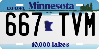 MN license plate 667TVM