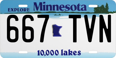 MN license plate 667TVN