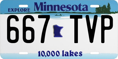 MN license plate 667TVP