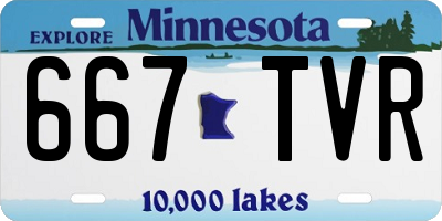 MN license plate 667TVR
