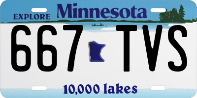 MN license plate 667TVS