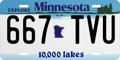 MN license plate 667TVU