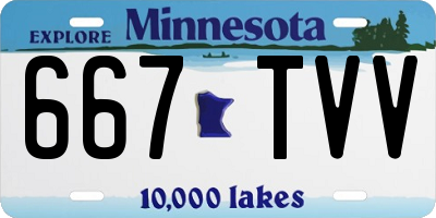 MN license plate 667TVV