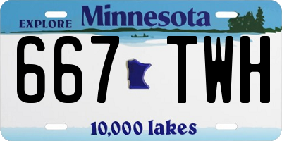 MN license plate 667TWH