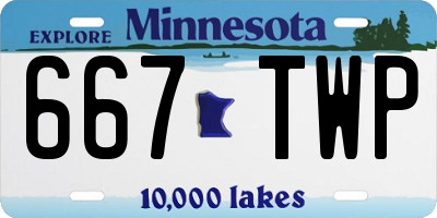 MN license plate 667TWP