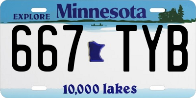 MN license plate 667TYB