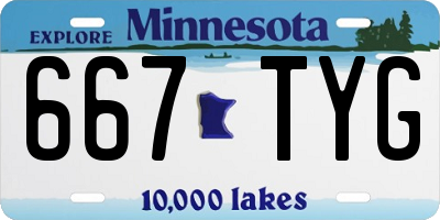 MN license plate 667TYG