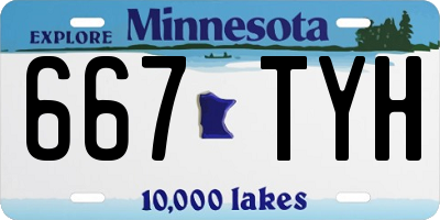 MN license plate 667TYH