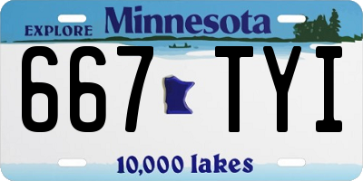 MN license plate 667TYI