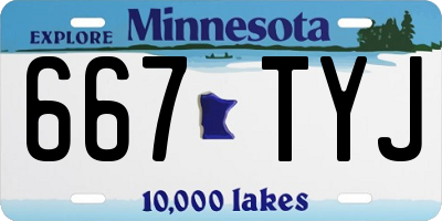 MN license plate 667TYJ