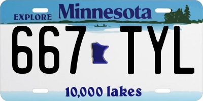 MN license plate 667TYL