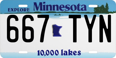 MN license plate 667TYN