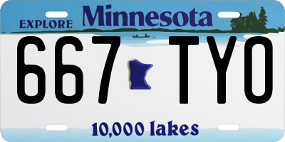 MN license plate 667TYO